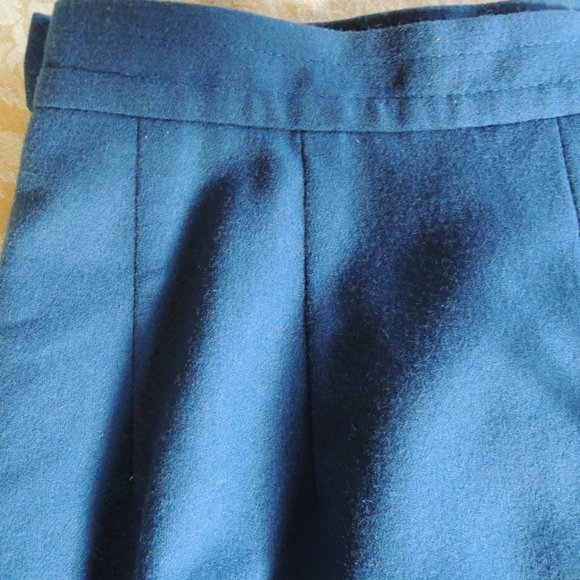 Pendleton Vintage Blue 100% Wool Lined Pencil Skirt 8 - Picture 5 of 7